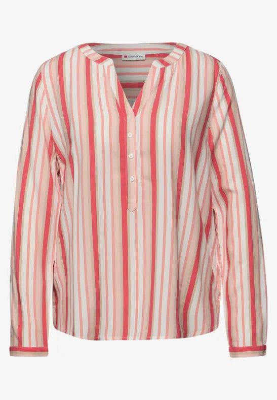 Gestreifte Tunika striking coral