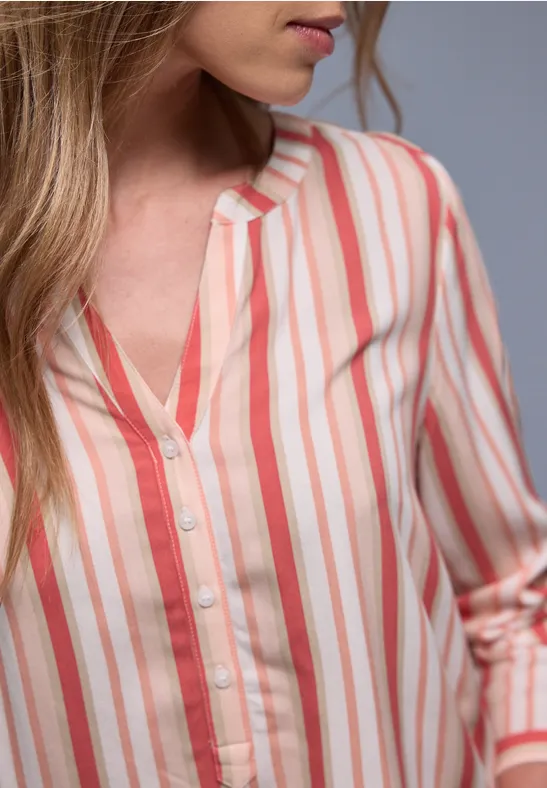Gestreifte Tunika striking coral