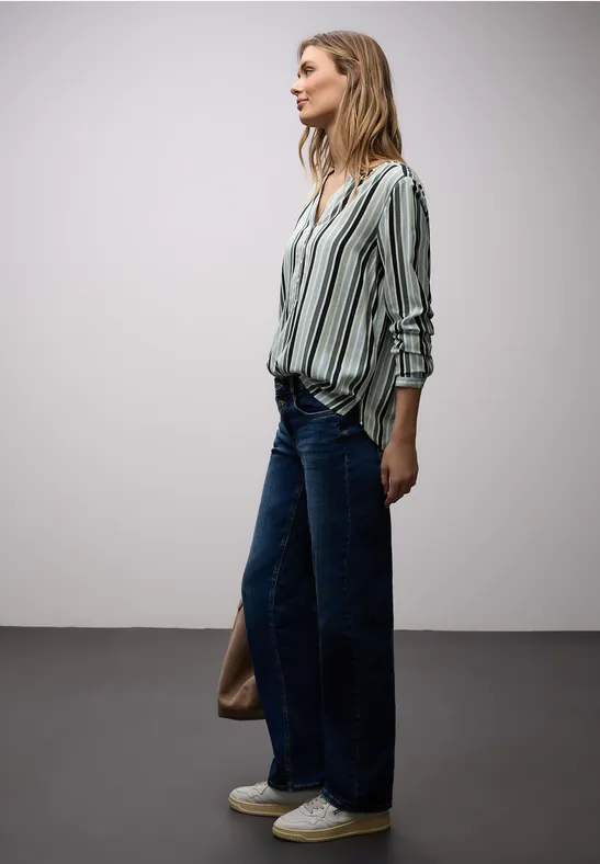 Gestreifte Tunika bound green