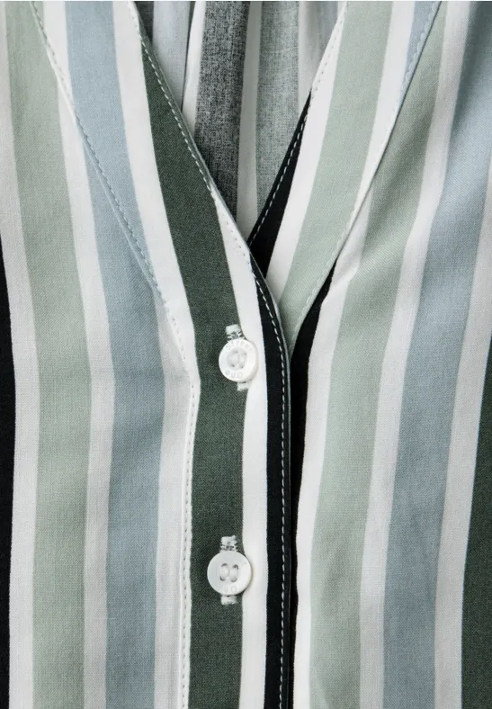 Gestreifte Tunika bound green