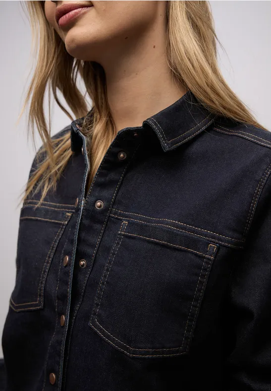 Chemisier en denim Rinse Blue washed