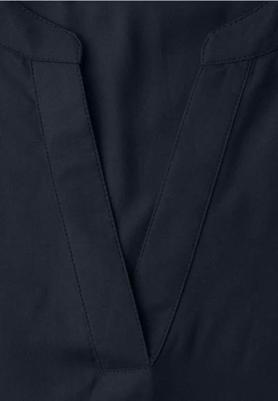 Kurzarm Bluse mit Turn-Up shadowed navy