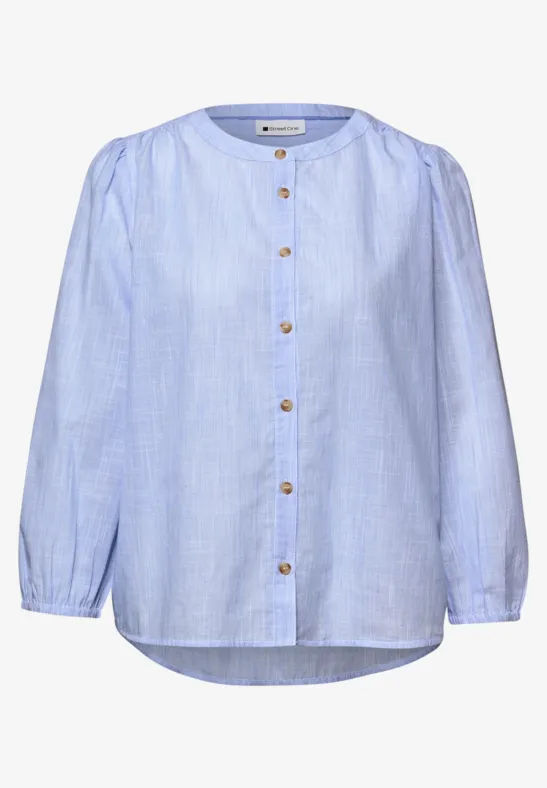 3/4-Arm Bluse in Chambray Qualität original blue