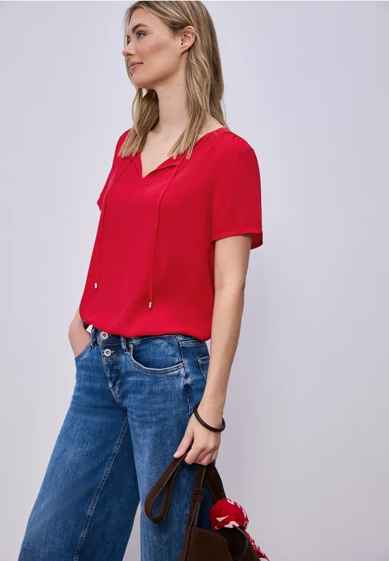 Blouse avec détail de string salsa red