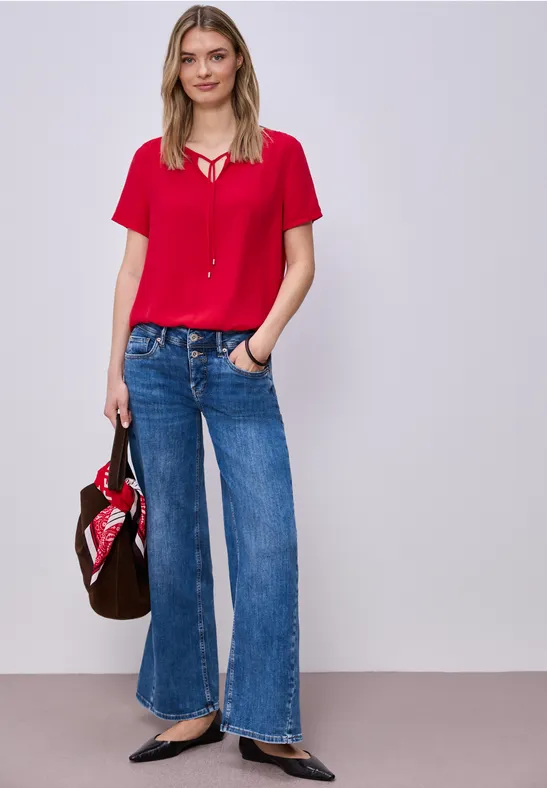 Blouse avec détail de string salsa red