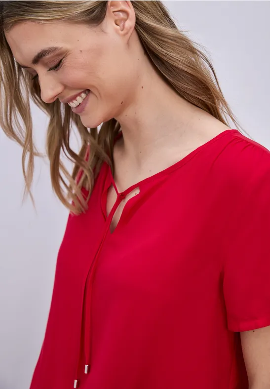 Blouse avec détail de string salsa red