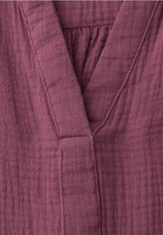 3/4-Arm Bluse in Musselinqualität dark clouded blush