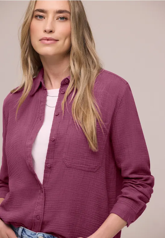 Chemisier en mousseline dark clouded blush