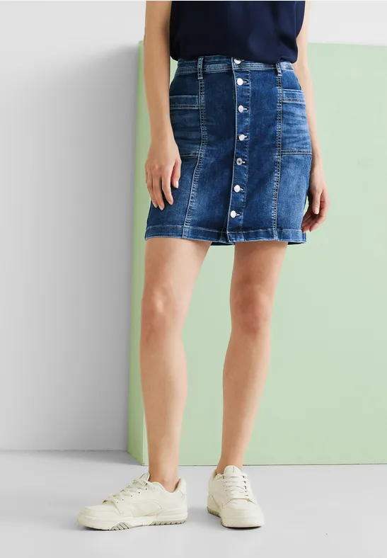 Mini Jeansrock deep indigo used wash