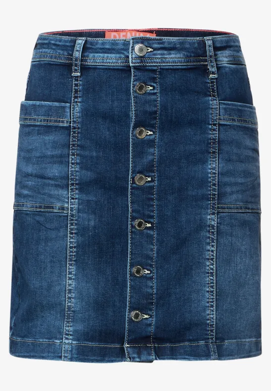 Mini Jeansrock deep indigo used wash