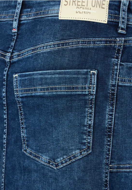 Mini Jeansrock deep indigo used wash