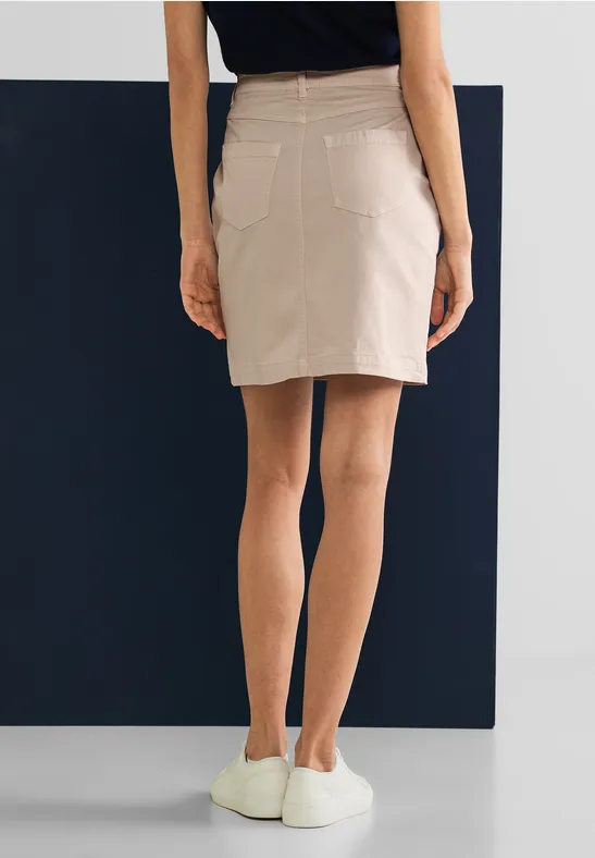 Minirock mit Zipperdetail light smooth sand