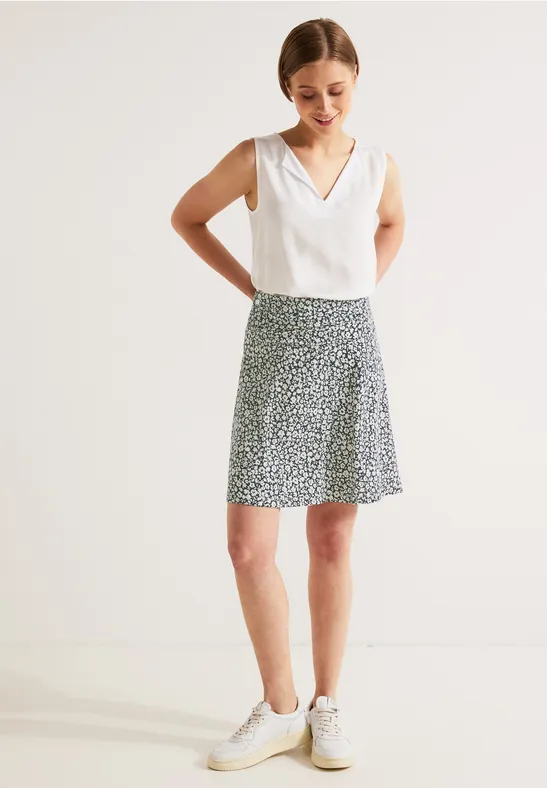 Blumenprint Minirock cool vintage green