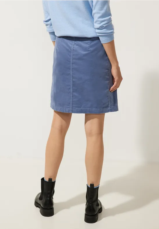 Cordrock mit Knopfleiste dull feather blue