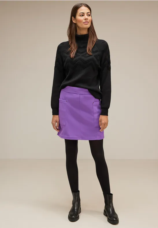 Minirock in Woll-Optik lupine lilac