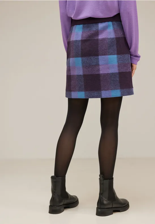 Minirock mit Karomuster lupine lilac