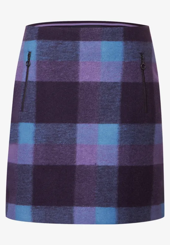 Minirock mit Karomuster lupine lilac