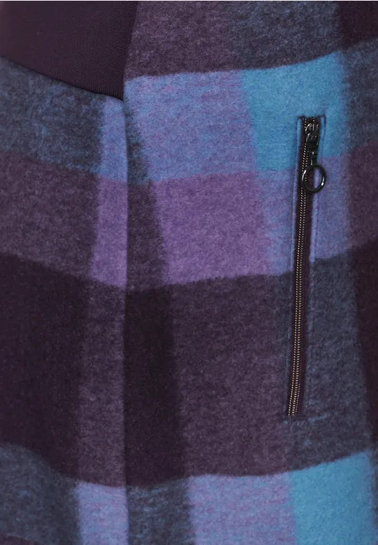 Minirock mit Karomuster lupine lilac