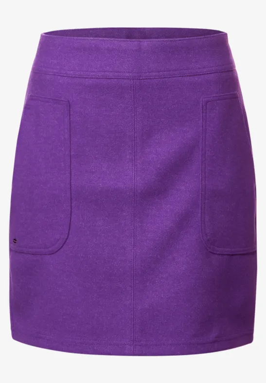 Minirock in Wolloptik deep pure lilac