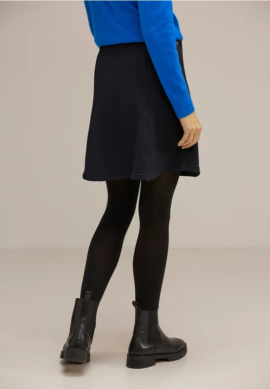 Minirock mit 3D-Struktur deep blue