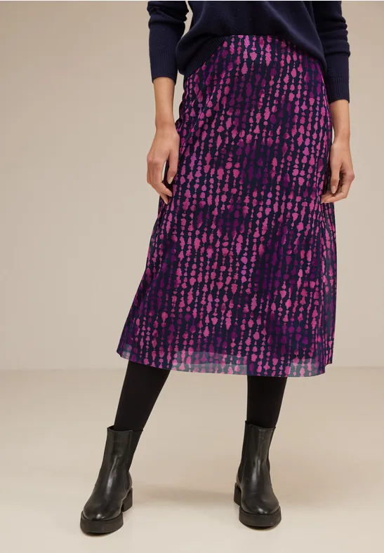 Mesh Midirock bright cozy pink