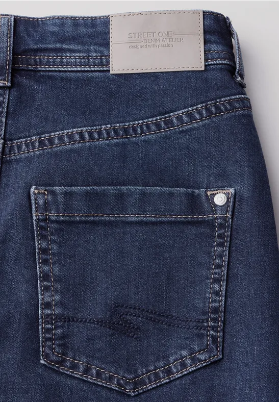 Midi denim rok soft indigo washed