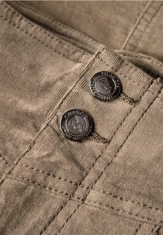 Cordrock in A-Linie bark brown