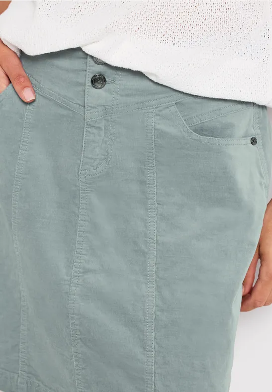 Cordrock in A-Linie washed blue