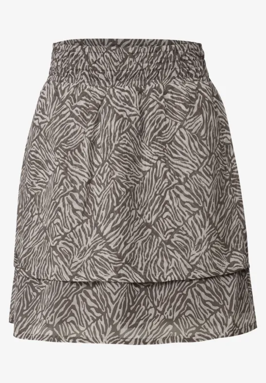 Jupe en mousseline de soie à motifs nomad brown