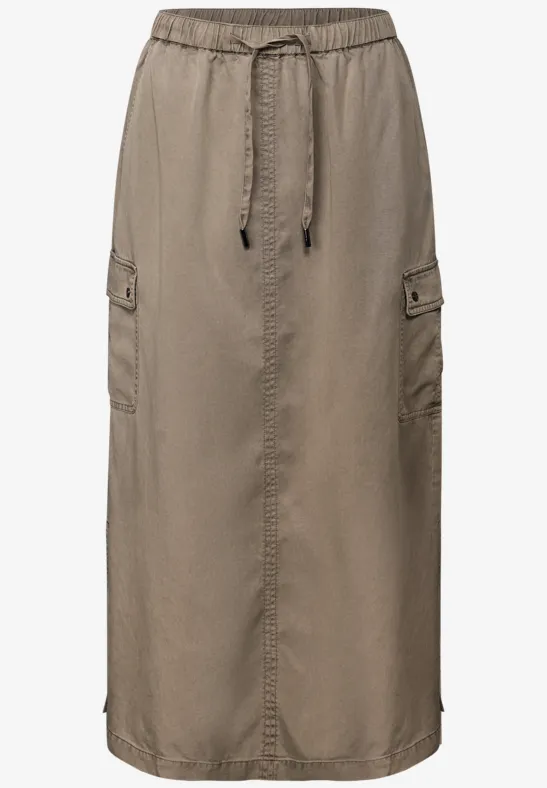 Cargo rok met gewassen look bark brown