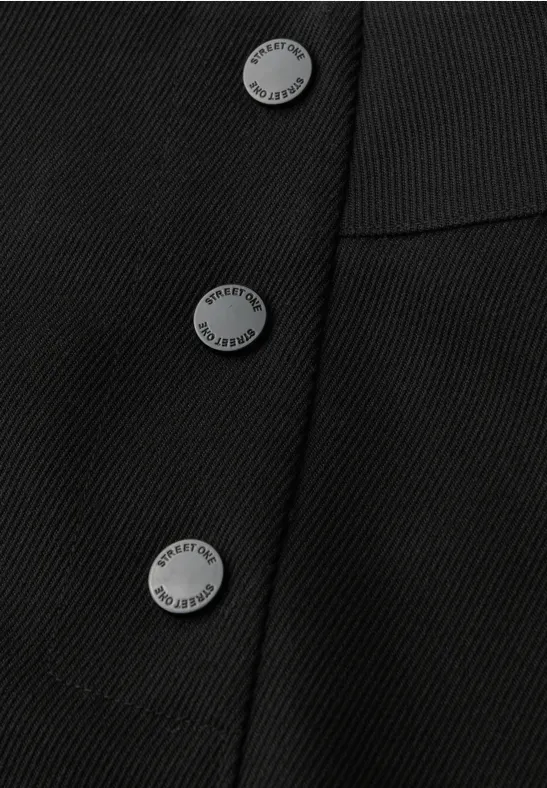 Rok met knoopdetail Black