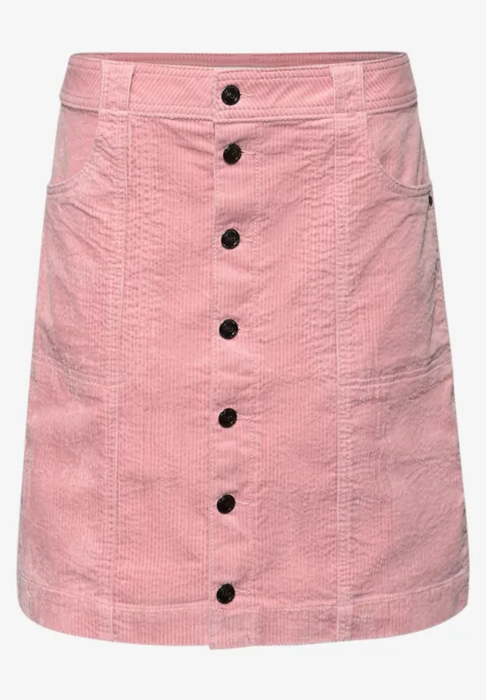 Corduroy rok met knoopsluiting powder pink