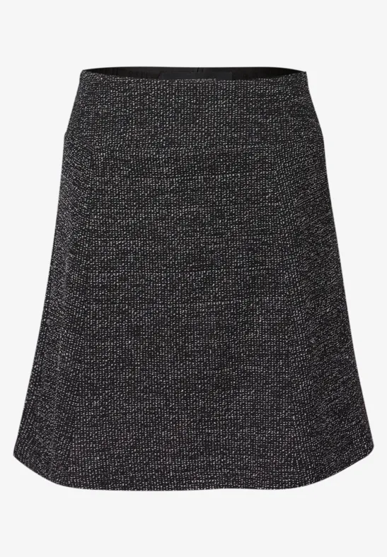 Melierter Rock Black