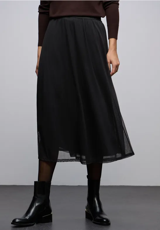 Rok van mesh Black