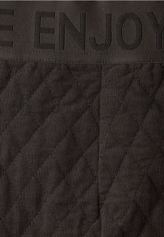 Rock mit Steppmuster darkest brown