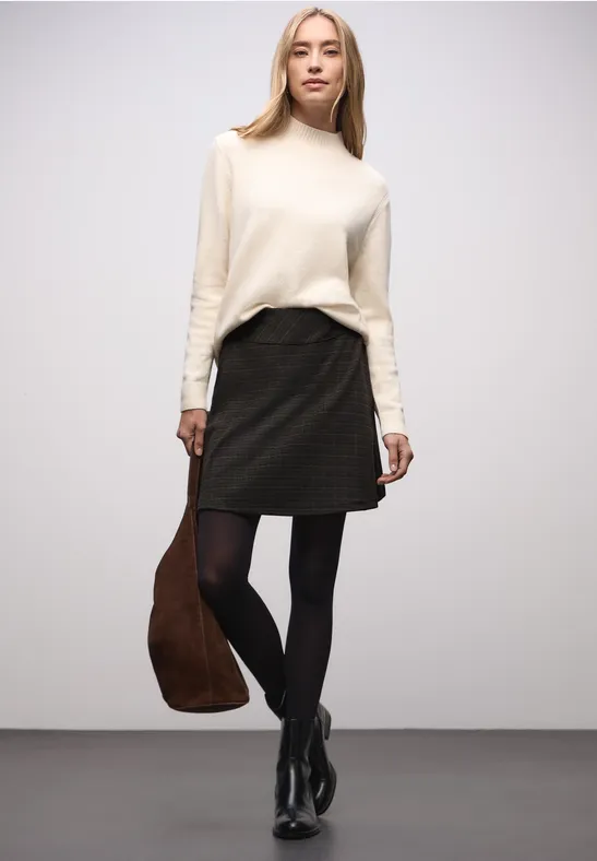 Karierter Rock Black