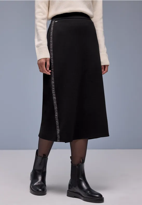 Rock mit Gallonstreifen Black