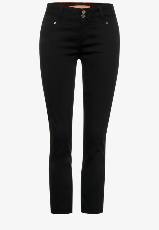 Casual Fit Hose in Unifarbe Black