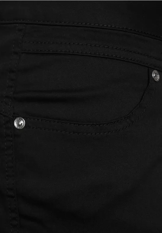 Casual Fit Hose in Unifarbe Black