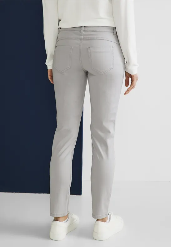 Casual Fit Hose mit Zipper chalk grey