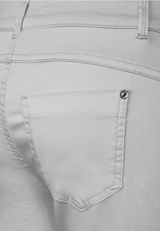 Casual Fit Hose mit Zipper chalk grey