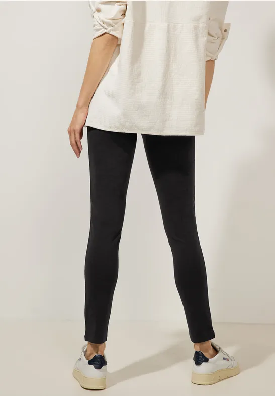 Basic Leggings in Unifarbe Black