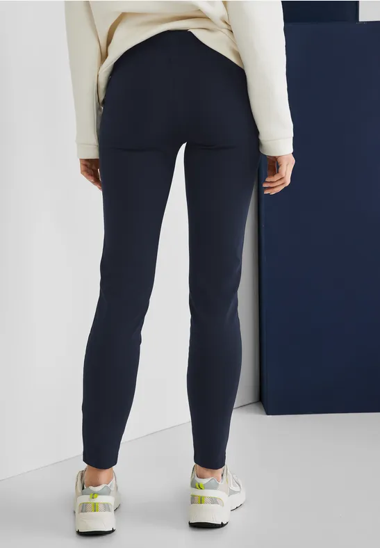 Basic Leggings in Unifarbe deep blue