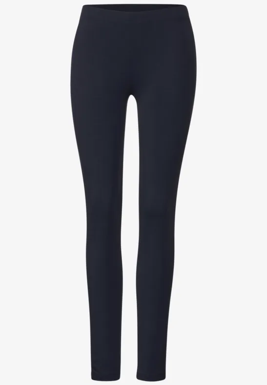 Basic Leggings in Unifarbe deep blue