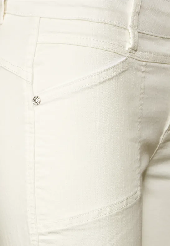 Slim Fit Hose mit Stretch off white