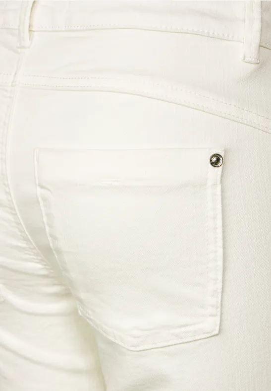 Slim Fit Hose mit Stretch off white