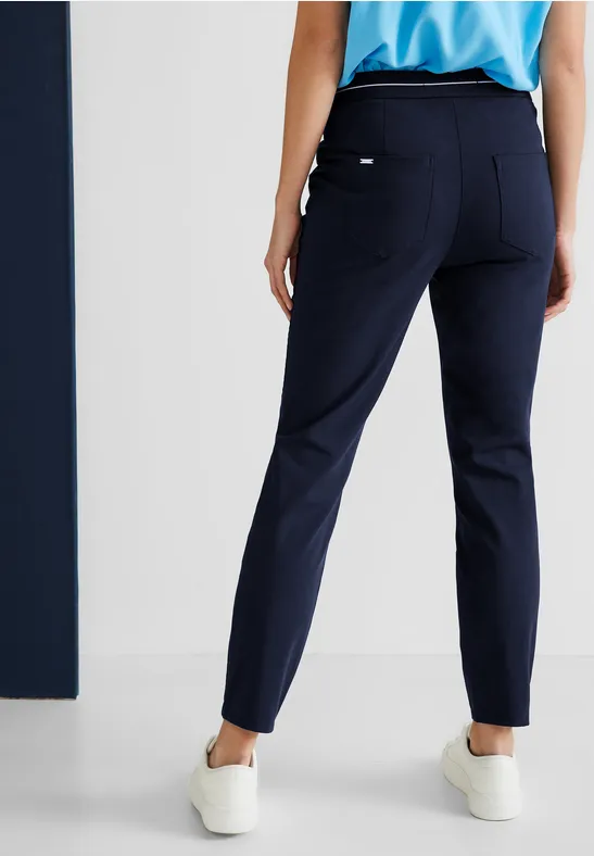 Skinny fit broek met stretch deep blue