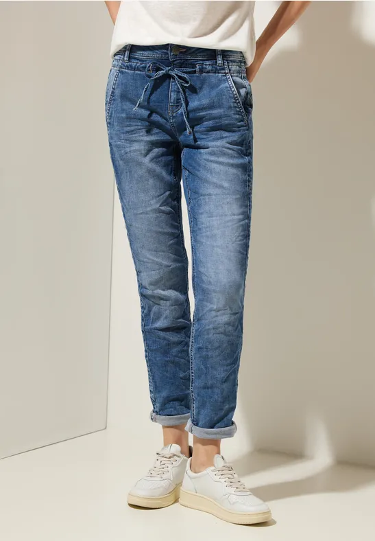 Loose Fit Jeans authentic knitted indigo wash