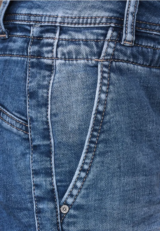 Loose Fit Jeans authentic knitted indigo wash