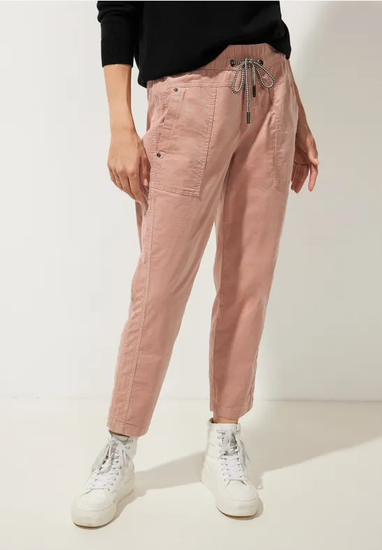 Loose Fit Cordhose dull legend rose